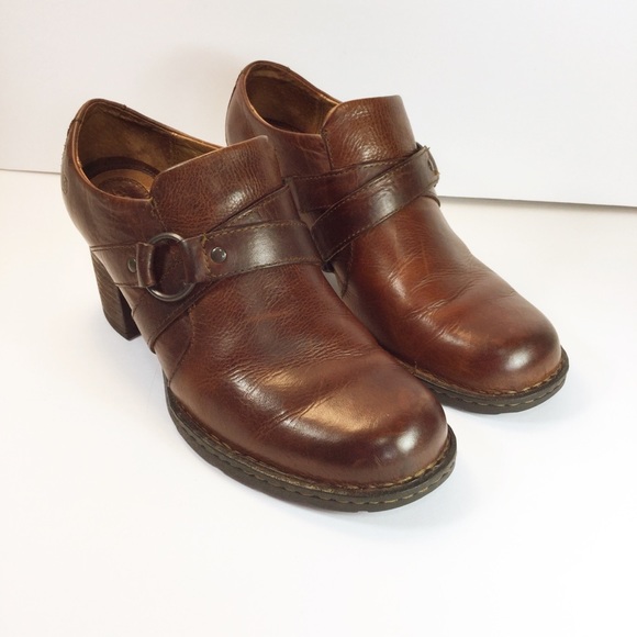 Born Shoes - Born Brown Leather Booties Size 9.5